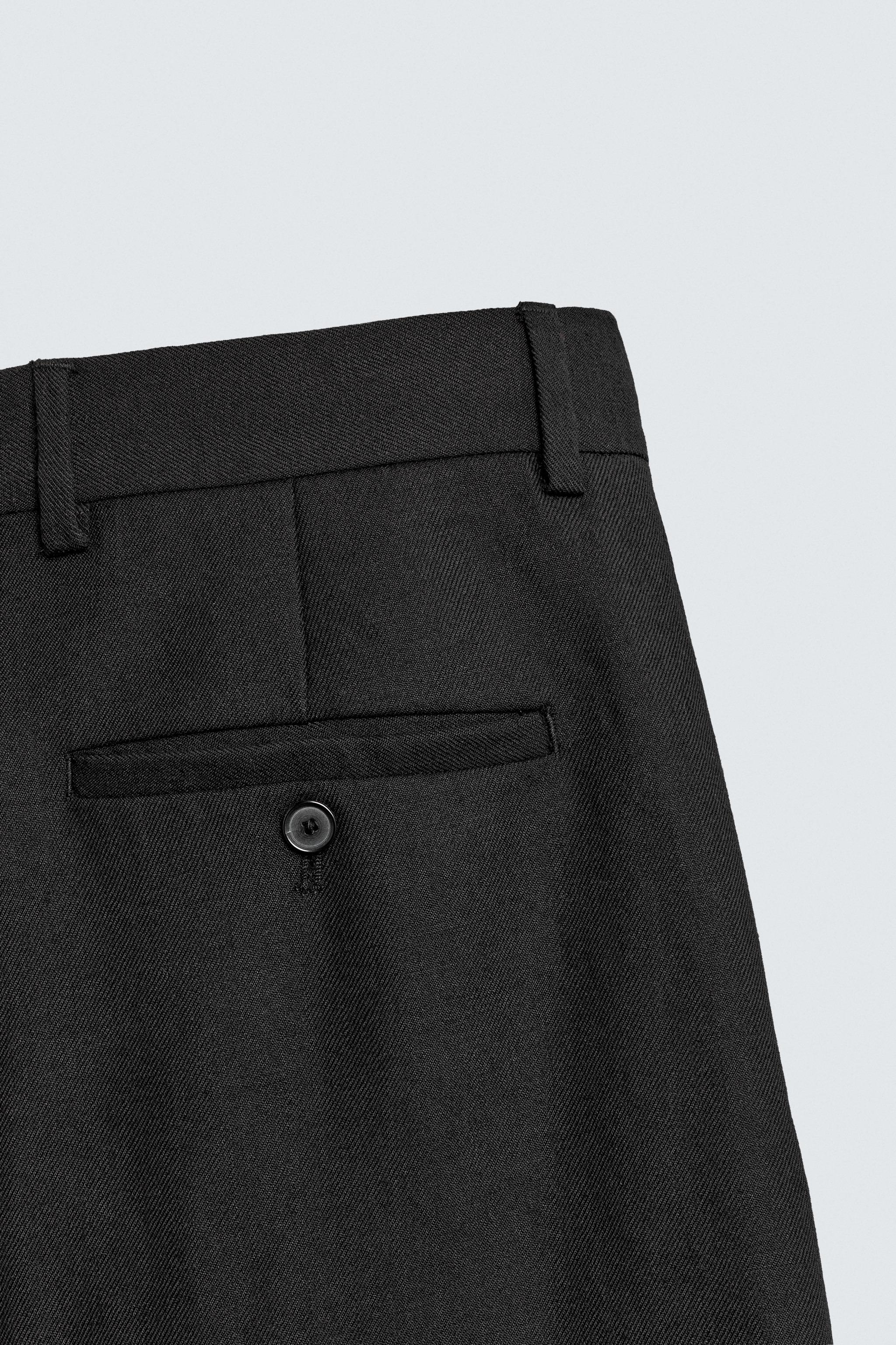 100% WOOL STRAIGHT FIT PANTS